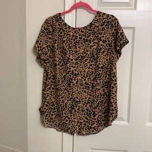 Cheetah print work top (worn once)